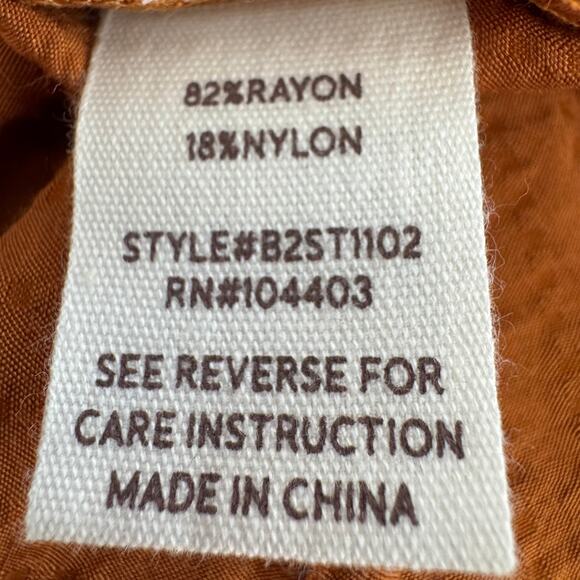 Blu Pepper Golden Vintage Mustard Button Up Blouse - NEW Peasant/Cottage - Picture 10 of 11